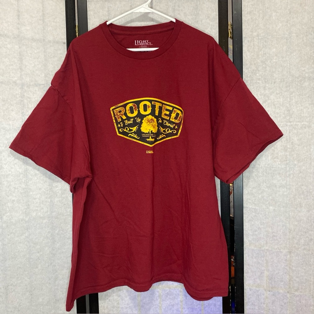 Rooted Built Up In Christ Colossians 2:6-7 Men’s T-shirt 3XL